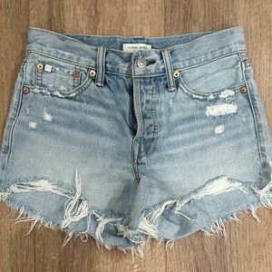 American Eagle Light Blue Distressed Jean Shorts